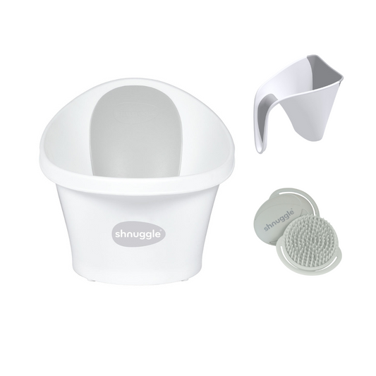 Shnuggle Bath Bundle | White/Grey