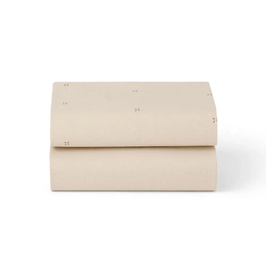 Snuz Crib 2 Pack Fitted Sheets | Cashmere/Cross