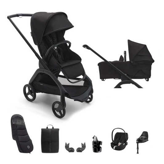 Bugaboo Dragonfly & Cybex Cloud T Ultimate Travel System Bundle | Midnight Black