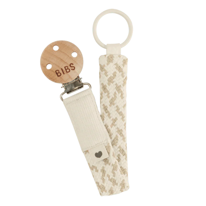 BIBS Pacifier Clip Braided | Ivory/Vanilla