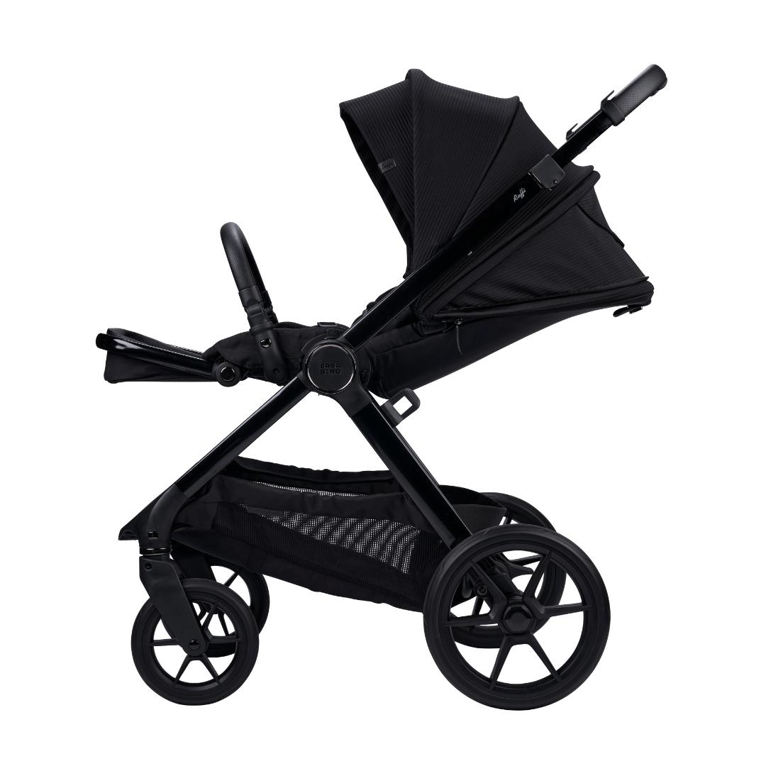 Bababing Raffi Pushchair Complete | Glossy Black
