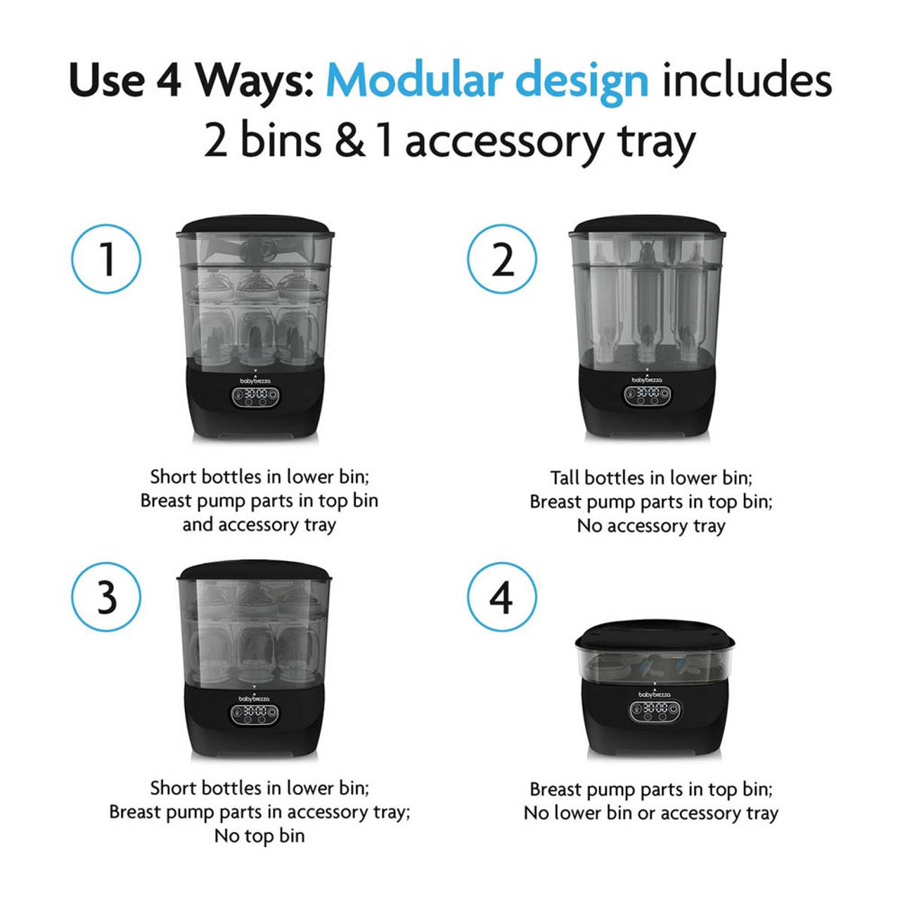 Baby Brezza Steriliser Dryer Advanced | All Black