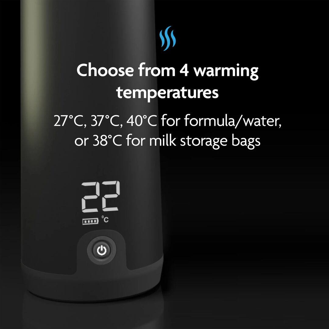 Baby Brezza SuperFast Portable Bottle Warmer | All Black