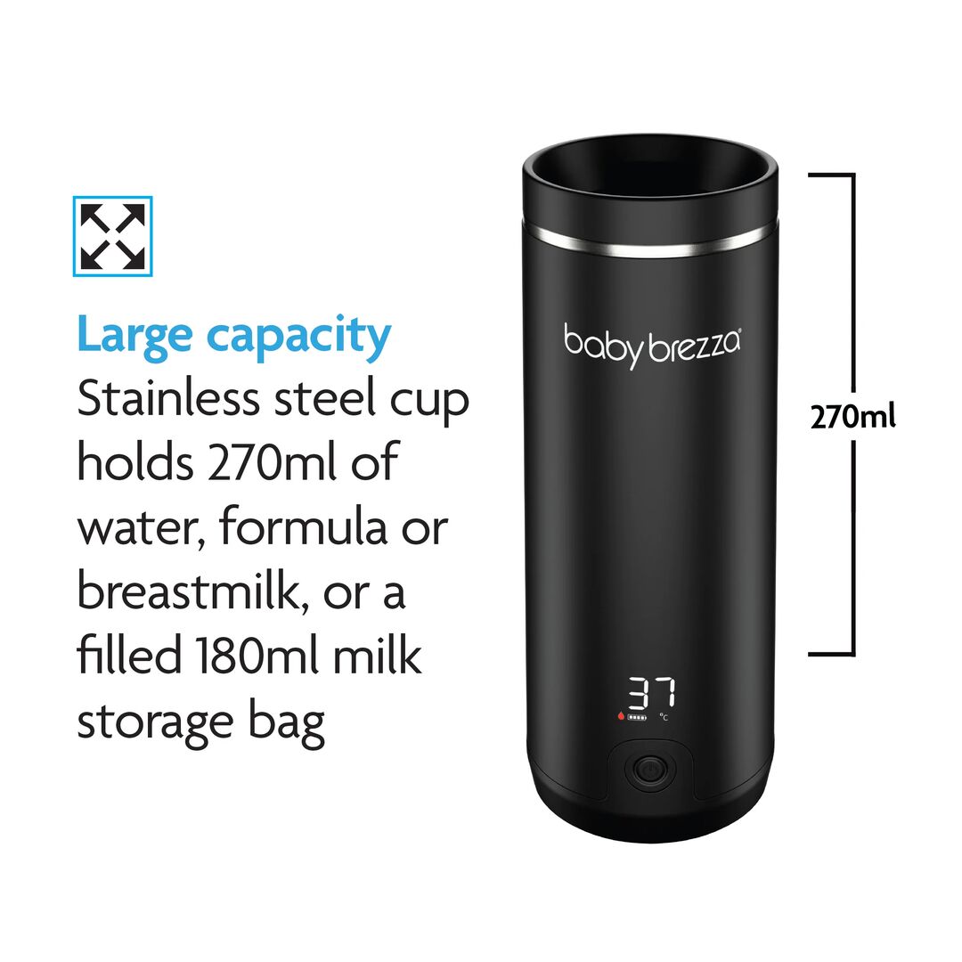 Baby Brezza SuperFast Portable Bottle Warmer | All Black