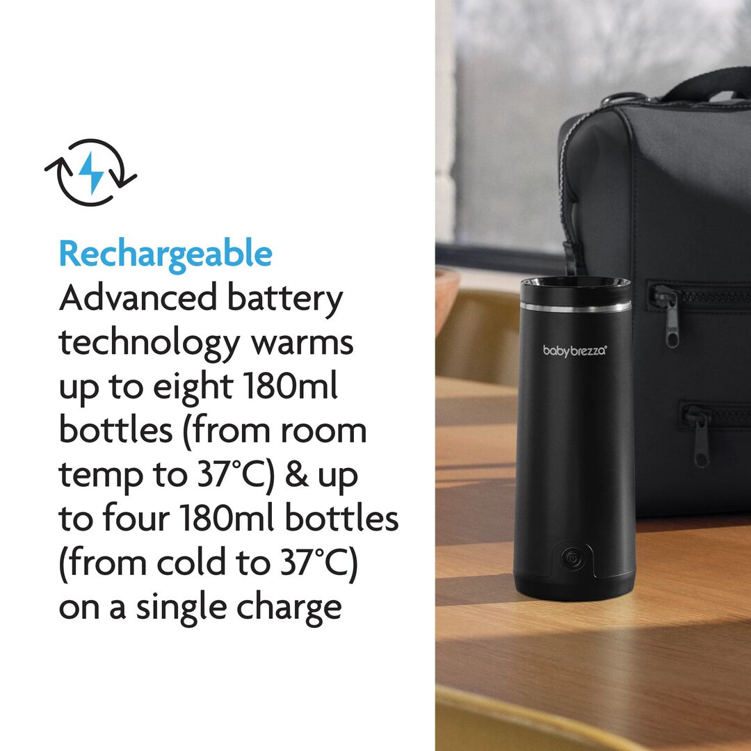 Baby Brezza SuperFast Portable Bottle Warmer | All Black