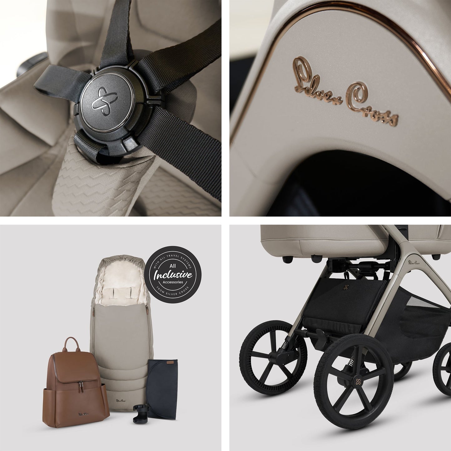 Silver Cross Cove Pushchair Accessory Bundle | Champagne