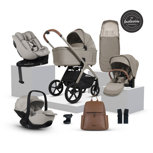 Silver Cross Cove Ultimate 360 Family Car Seat Bundle | Champagne
