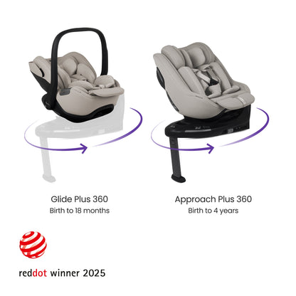 Silver Cross Cove Ultimate 360 Family Car Seat Bundle | Champagne