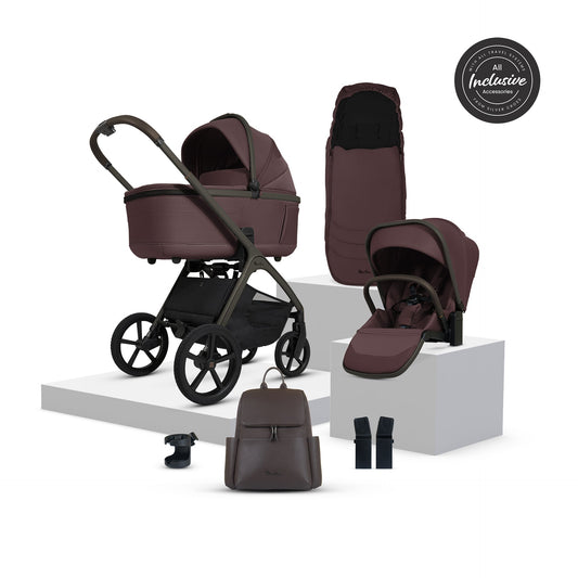 Silver Cross Cove Pushchair Accessory Bundle | Damson