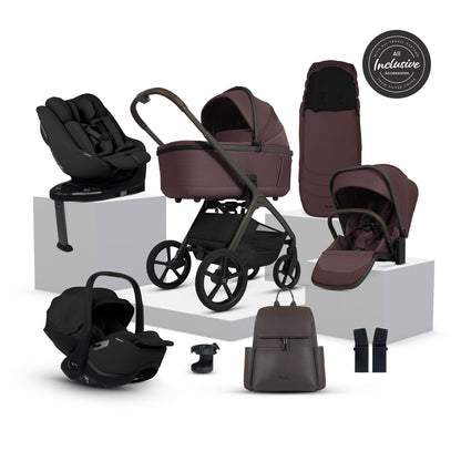 Silver Cross Cove Ultimate 360 Family Car Seat Bundle | Damson