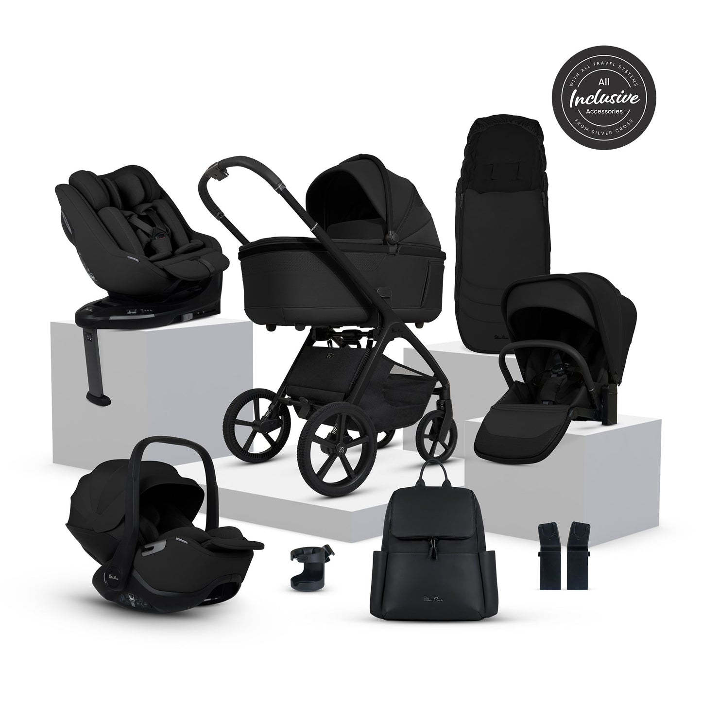 Silver Cross Cove Ultimate 360 Family Car Seat Bundle | Onyx