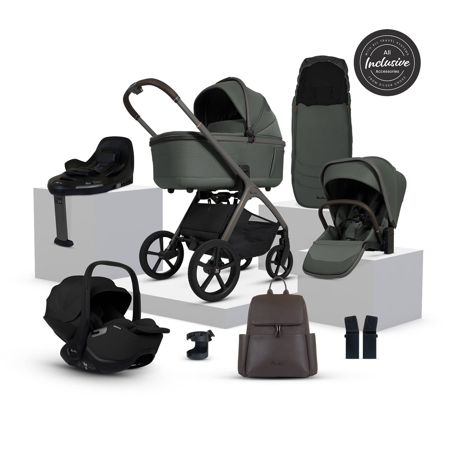 Silver Cross Cove Pushchair Ultimate 360 Bundle | Pewter