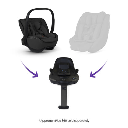 Silver Cross Glide Plus 360 Infant Car Seat and Base Plus 360 | Iconic Black