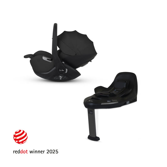 Silver Cross Glide Plus 360 Infant Car Seat and Base Plus 360 | Iconic Black
