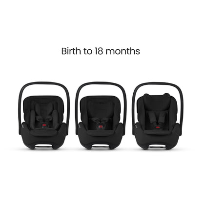 Silver Cross Glide Plus 360 Infant Car Seat and Base Plus 360 | Iconic Black