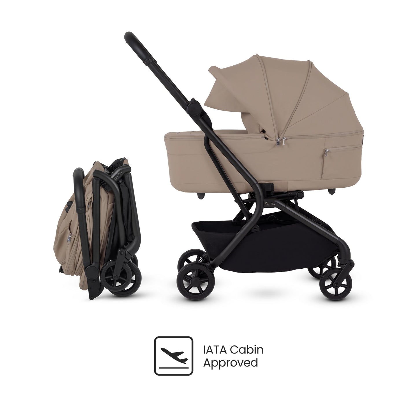 Silver Cross Nia Stroller & Carrycot | Champagne