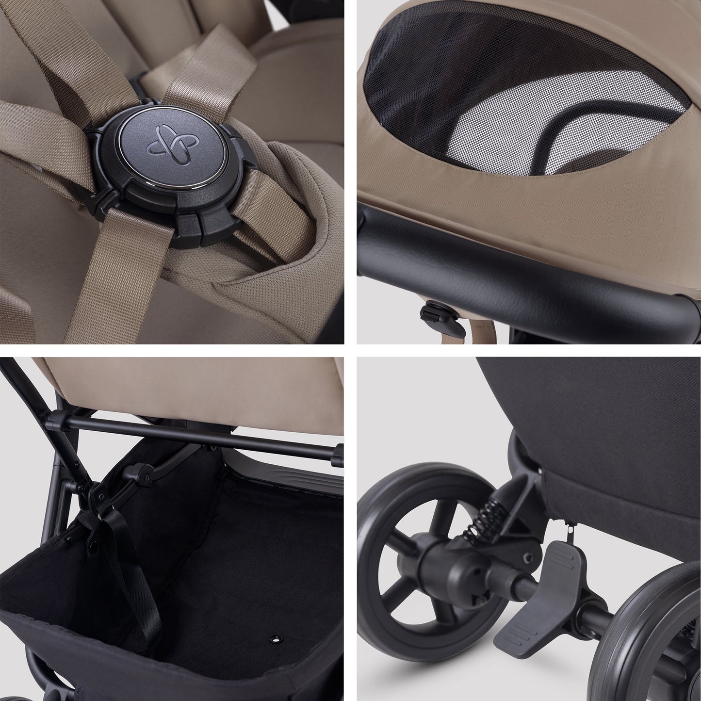 Silver Cross Nia Stroller & Carrycot | Champagne