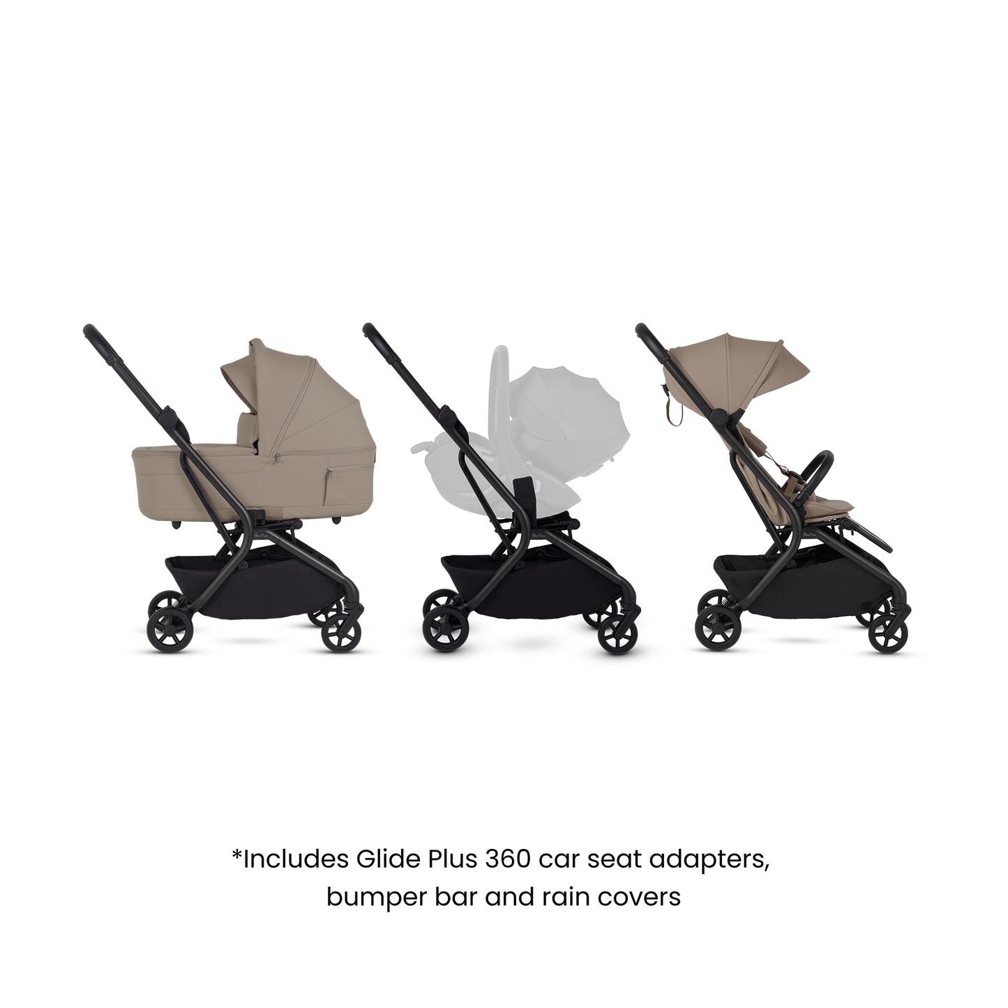 Silver Cross Nia Stroller & Carrycot | Champagne
