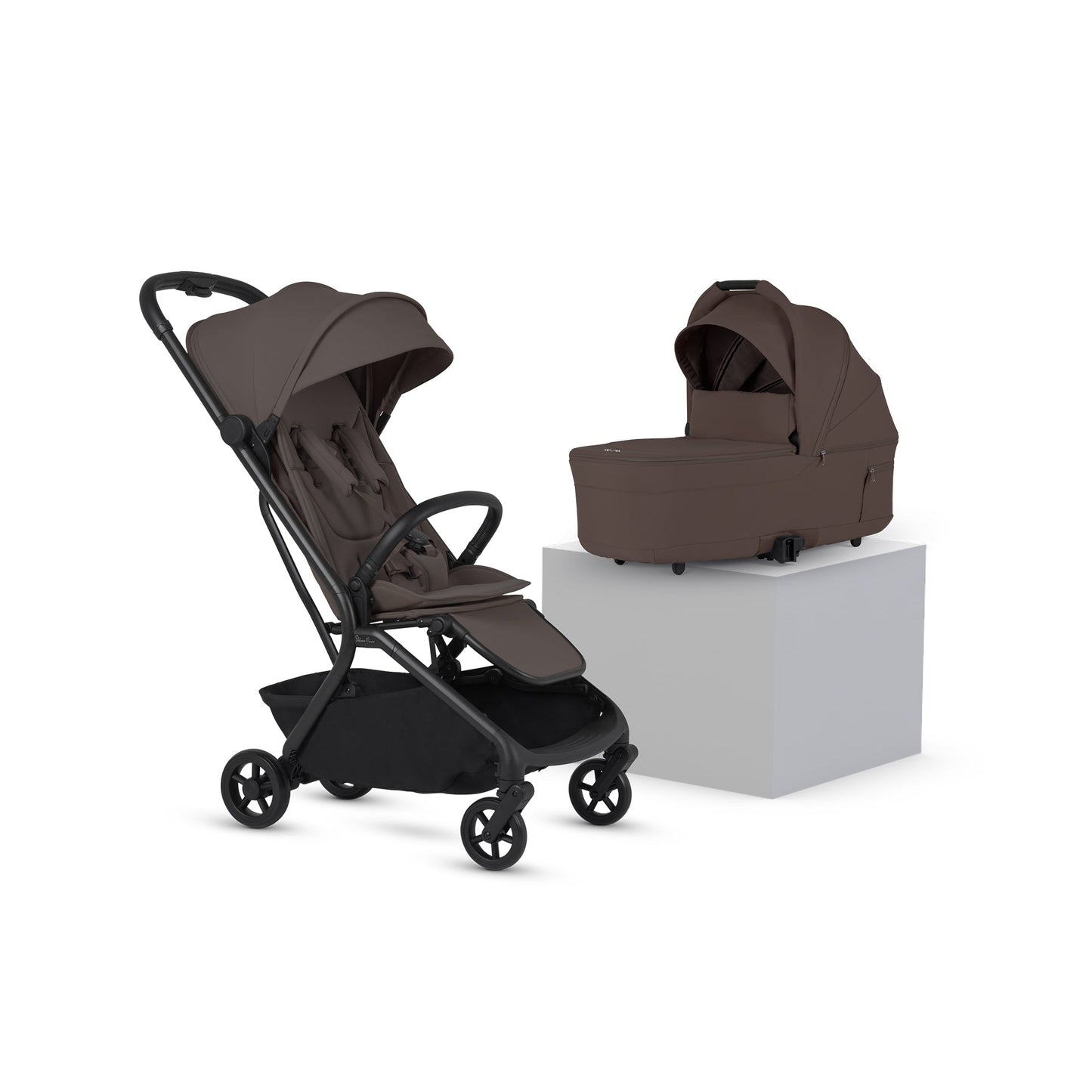 Silver Cross Nia Stroller & Carrycot | Chocolate