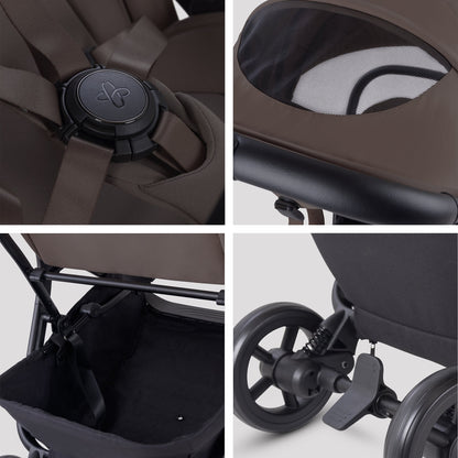 Silver Cross Nia Stroller & Carrycot | Chocolate