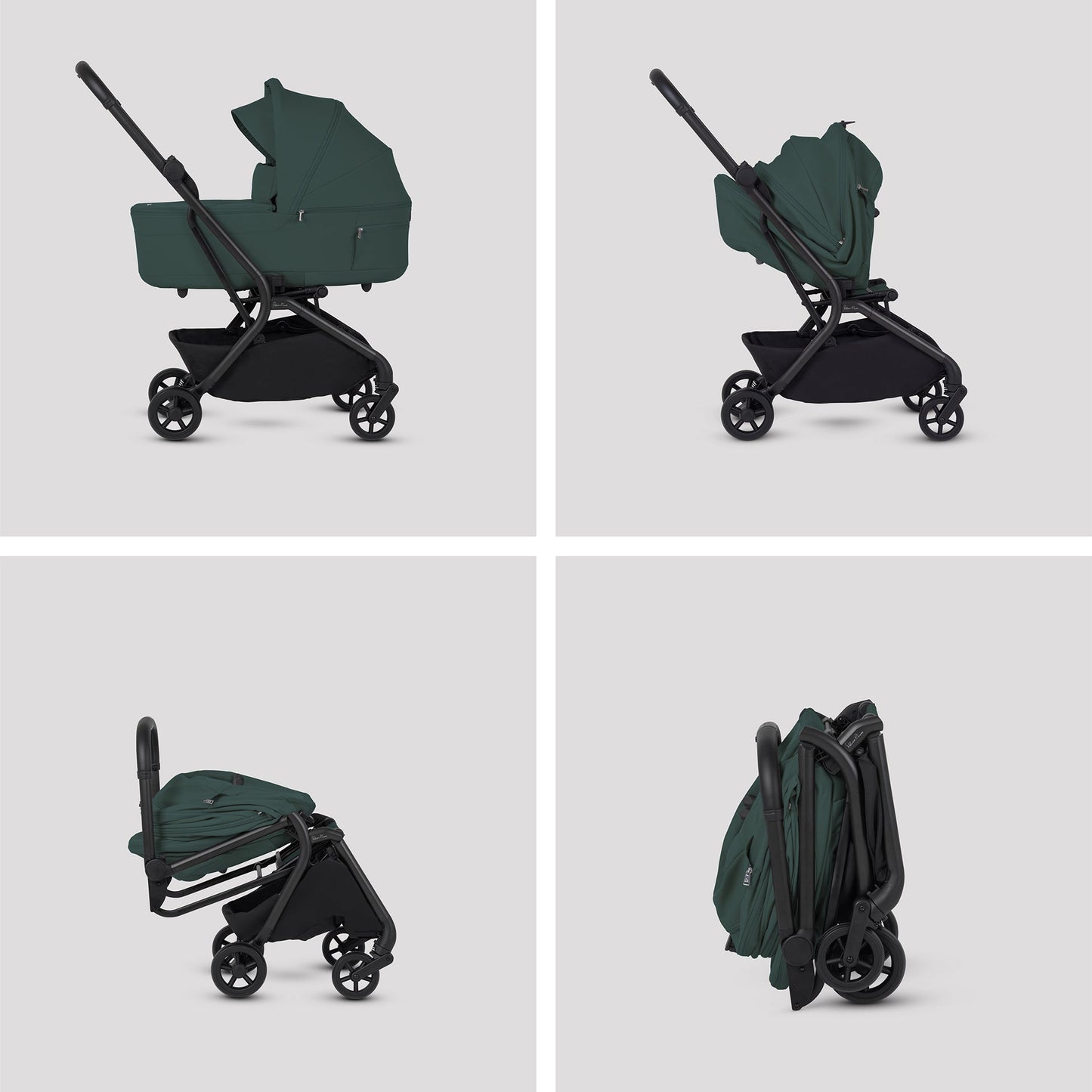 Silver Cross Nia Stroller & Carrycot | Conifer