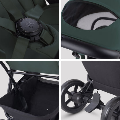 Silver Cross Nia Stroller & Carrycot | Conifer