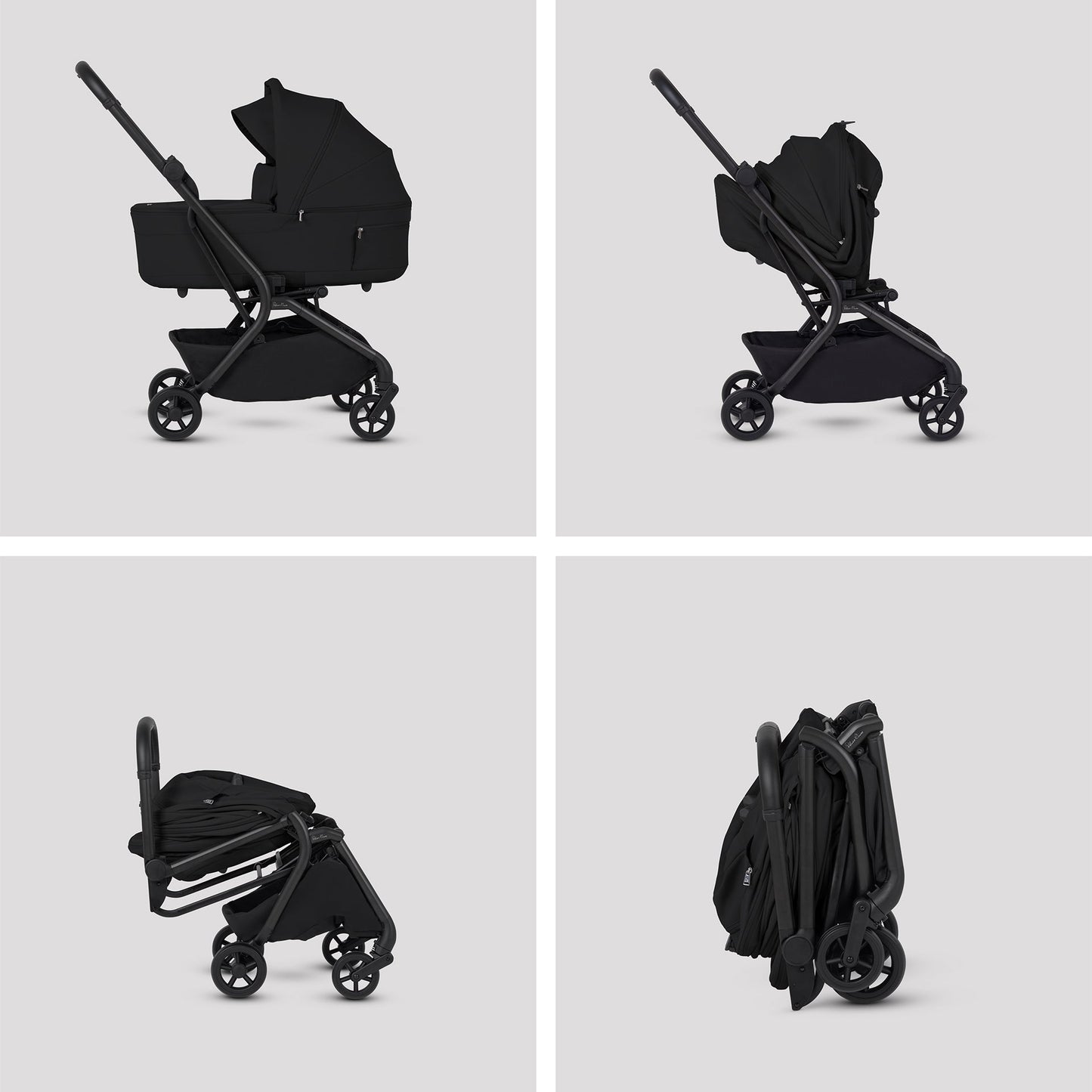 Silver Cross Nia Stroller & Carrycot | Onyx