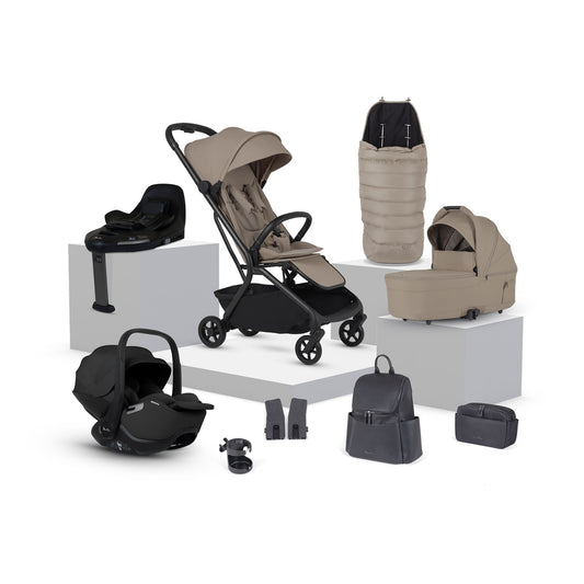 Silver Cross Nia Travel System with Accessories Bundle | Champagne