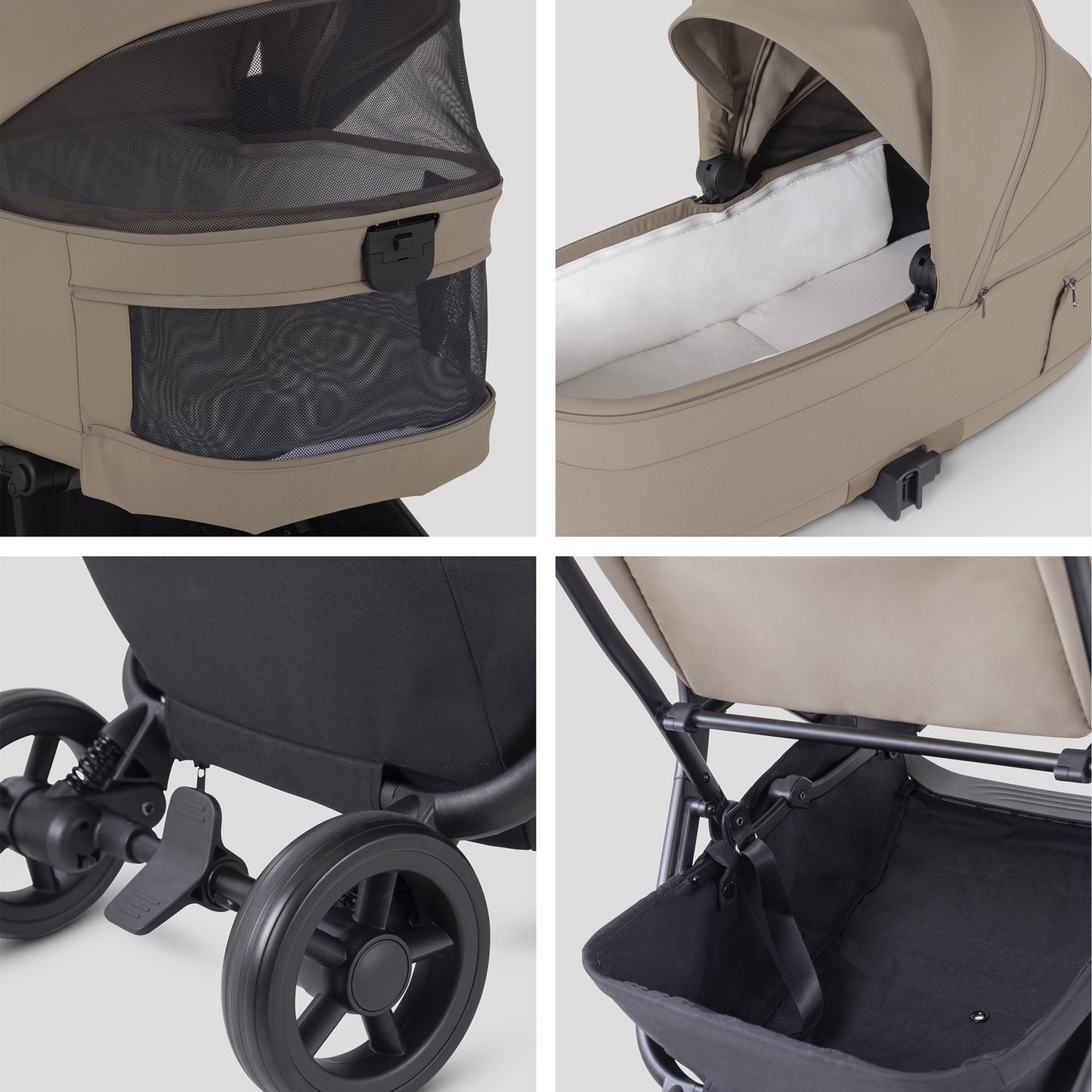 Silver Cross Nia Travel System with Accessories Bundle | Champagne