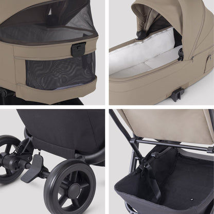 Silver Cross Nia Travel System with Accessories Bundle | Champagne