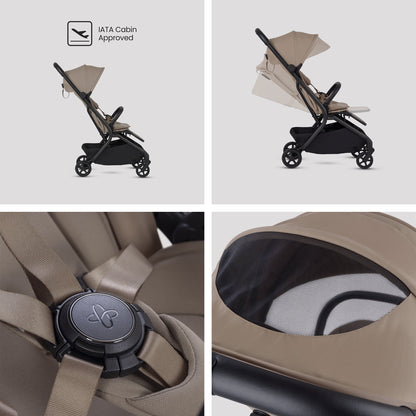 Silver Cross Nia Travel System with Accessories Bundle | Champagne