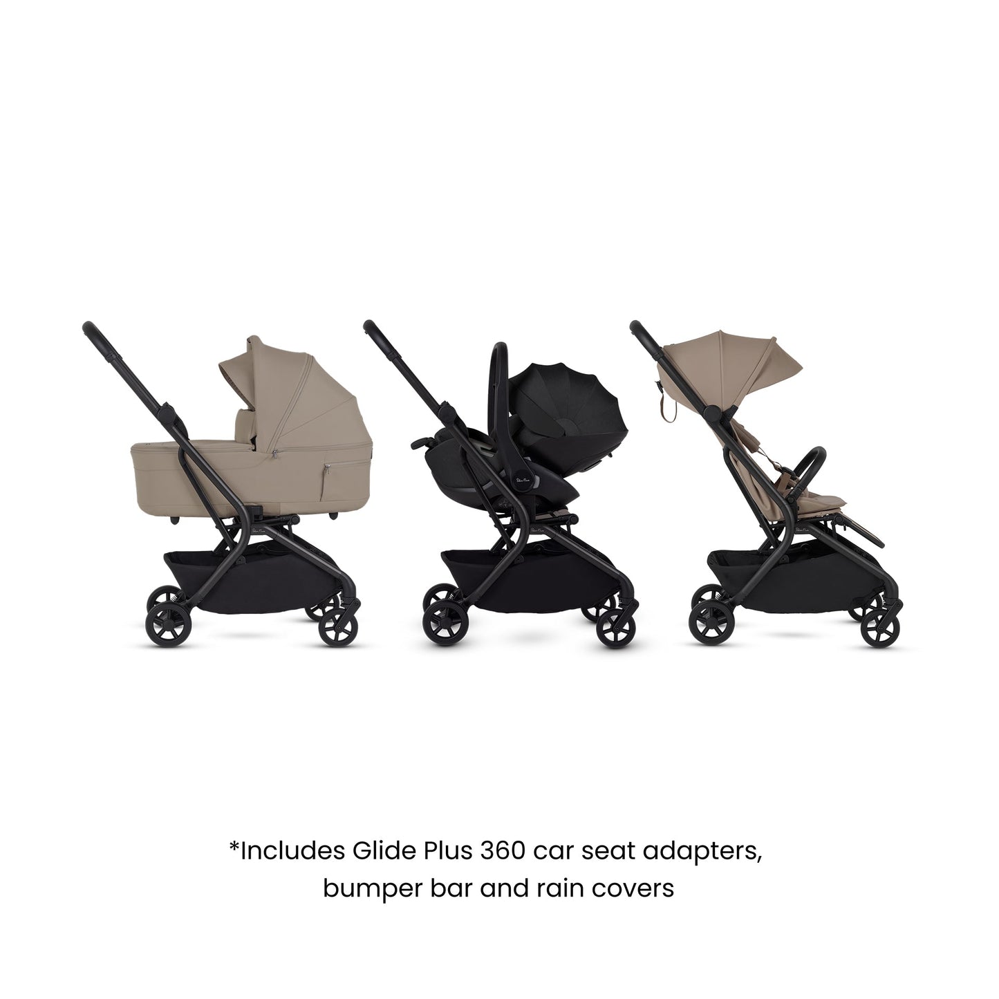Silver Cross Nia Travel System with Accessories Bundle | Champagne