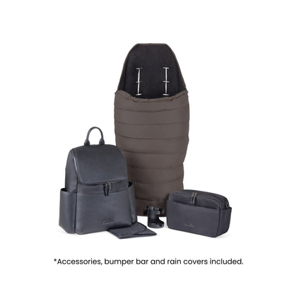 Silver Cross Nia Travel System with Accessories Bundle | Chocolate