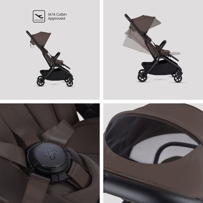 Silver Cross Nia Travel System with Accessories Bundle | Chocolate