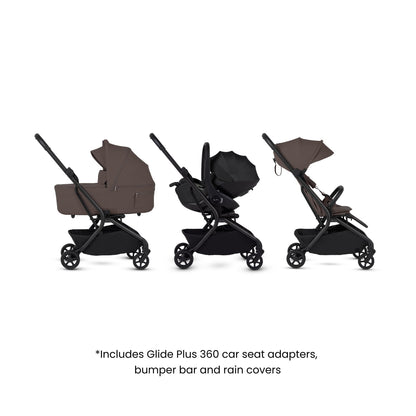Silver Cross Nia Travel System with Accessories Bundle | Chocolate