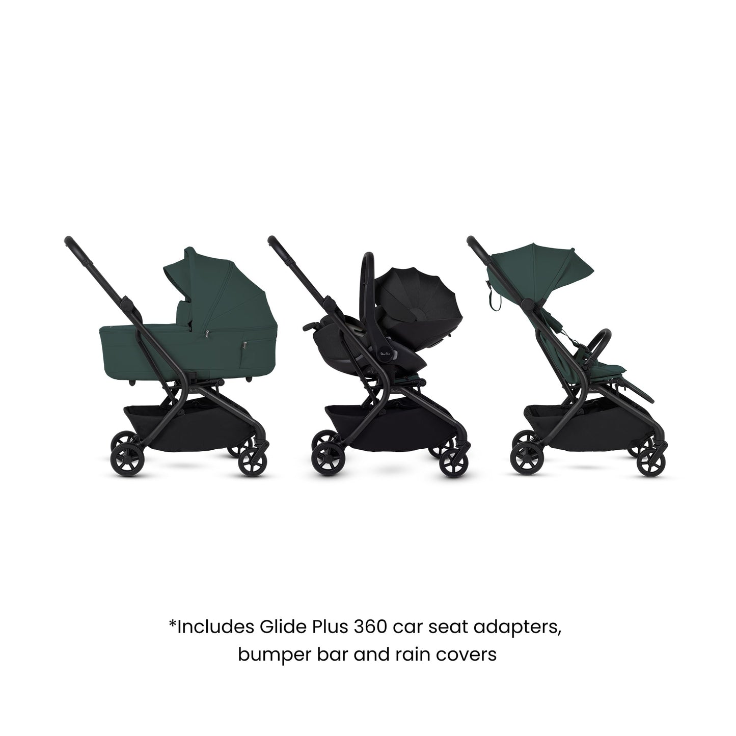 Silver Cross Nia Travel System with Accessories Bundle | Conifer