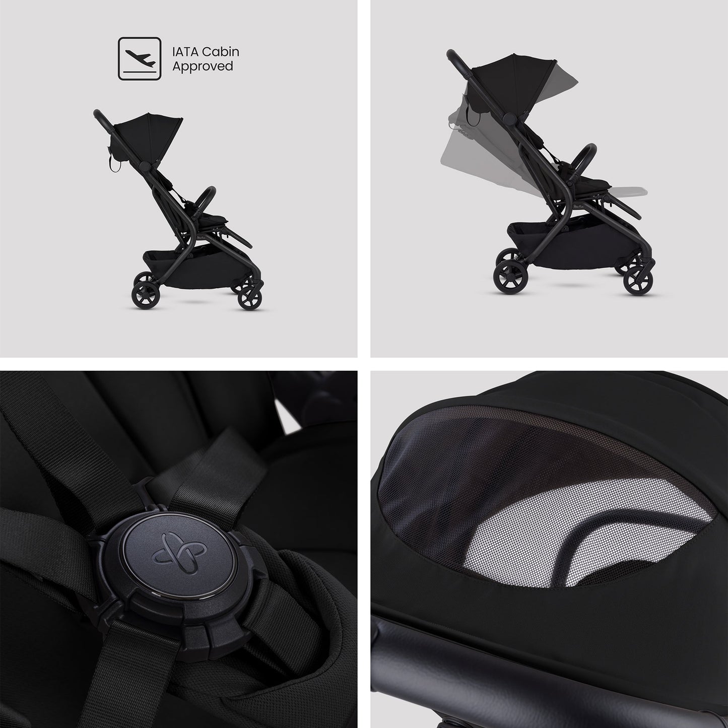 Silver Cross Nia Travel System with Accessories Bundle | Onyx