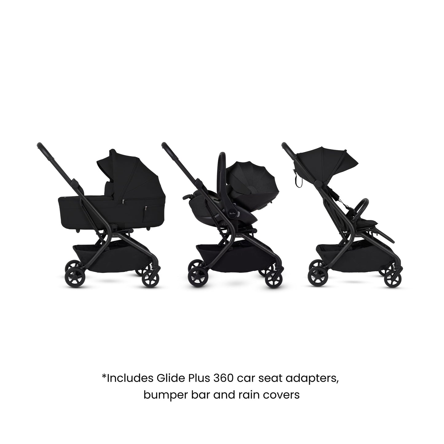 Silver Cross Nia Travel System with Accessories Bundle | Onyx