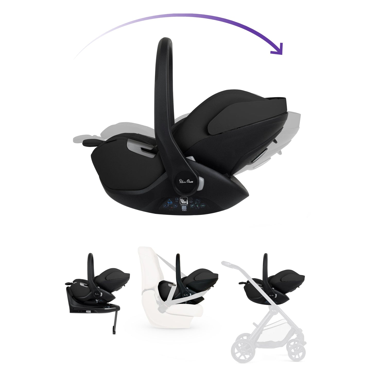 Silver Cross Reef 2 Special Edition Ultimate 360 Family Car Seat Bundle | Espresso