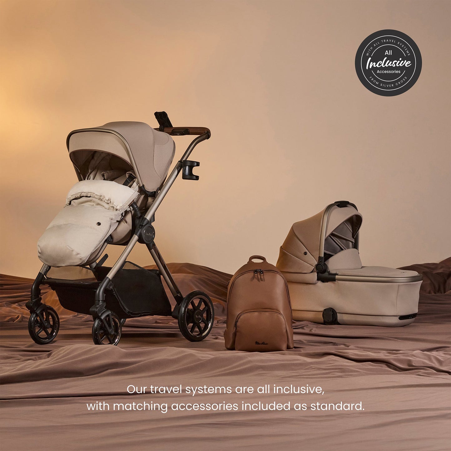 Silver Cross Special Edition Reef 2Ultimate 360 Car Seat Bundle Taupe | Frappe