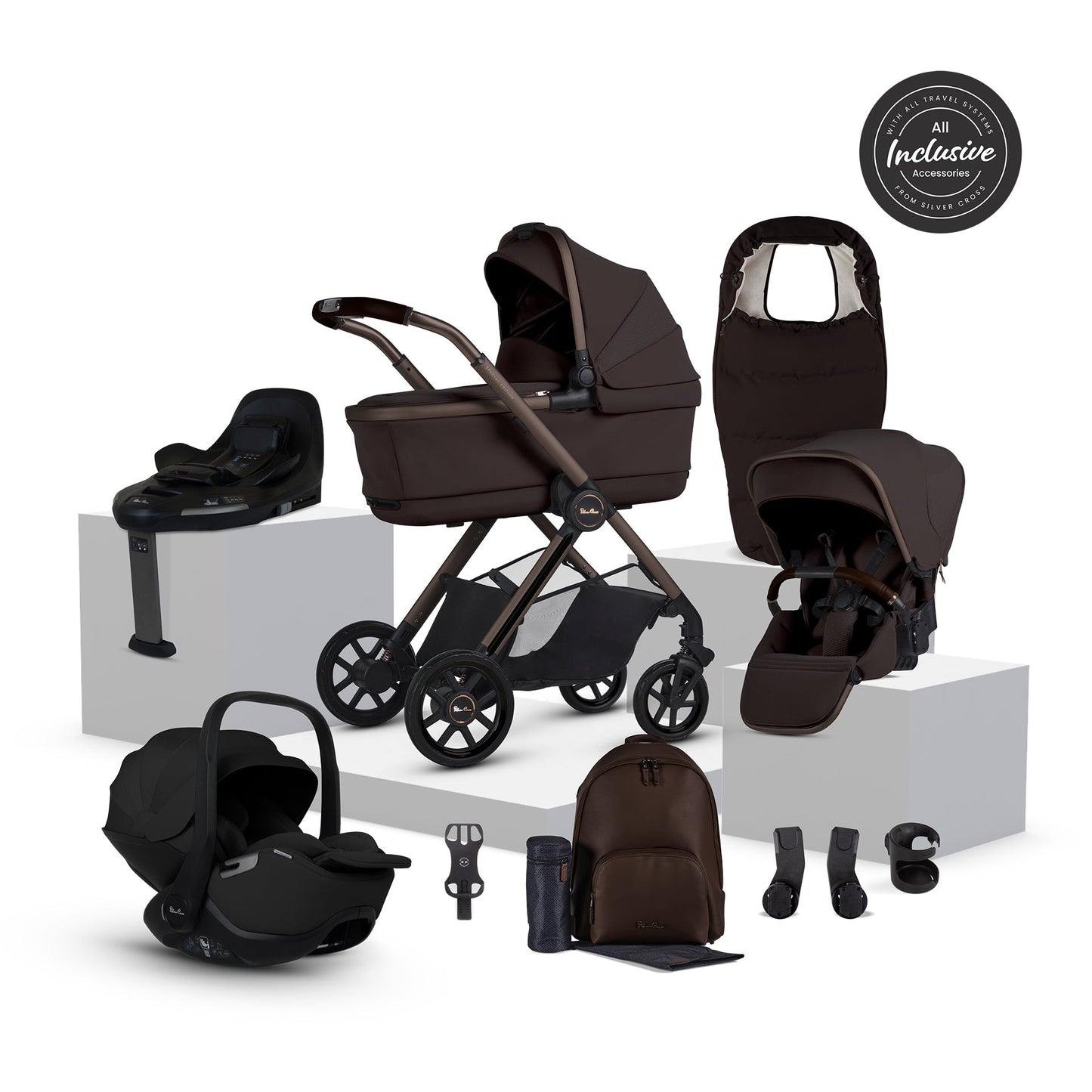 Silver Cross Special Edition Reef 2 Ultimate 360 Car Seat Bundle | Ganache