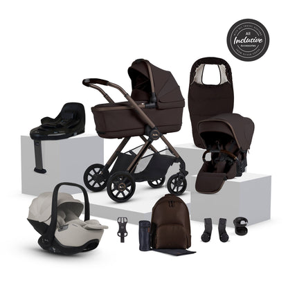 Silver Cross Special Edition Reef 2 Ultimate 360 Car Seat Bundle Taupe | Ganache