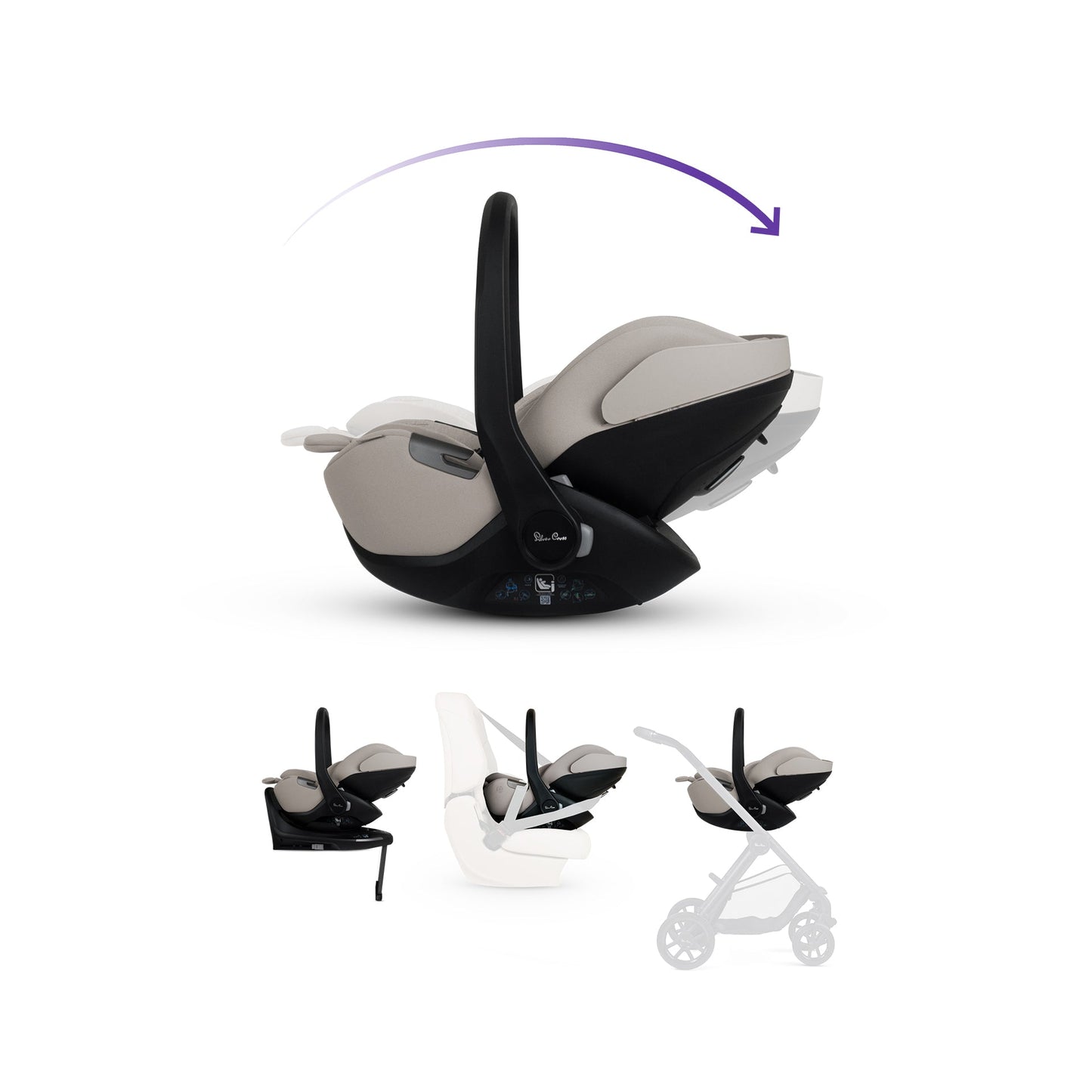 Silver Cross Special Edition Reef 2 Ultimate 360 Car Seat Bundle Taupe | Ganache