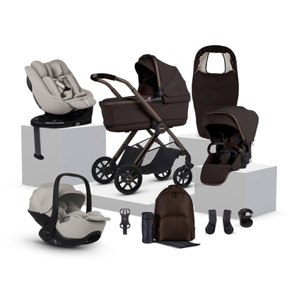 Silver Cross Reef 2 Special Edition Ultimate 360 Family Car Seat Bundle | Ganache