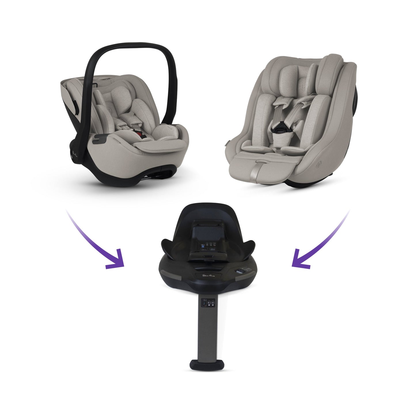 Silver Cross Reef 2 Special Edition Ultimate 360 Family Car Seat Bundle | Ganache