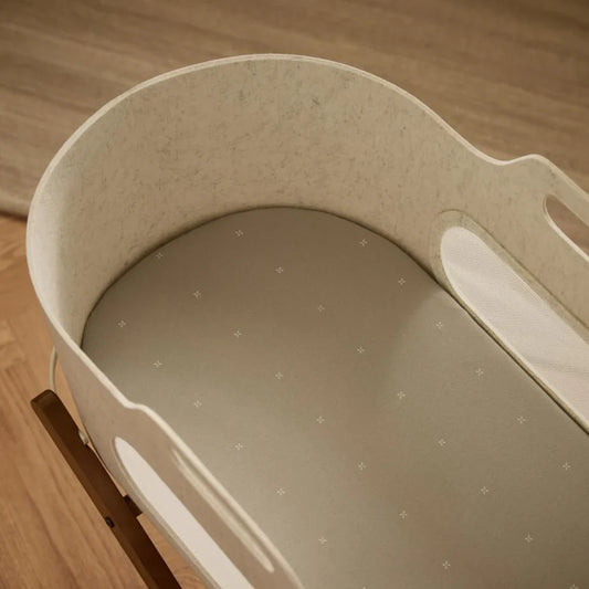 Snuz Moses Basket/Pram 2 Pack Fitted Sheets | Sage/Cross