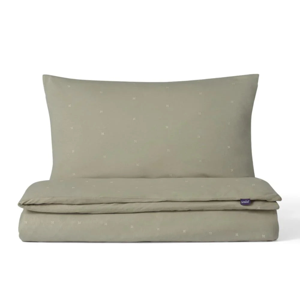 Snuz Duvet Cover & Pillowcase Set | Sage/Cross