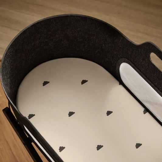 Snuz Moses Basket/Pram 2 Pack Fitted Sheets | Sand/Cloud