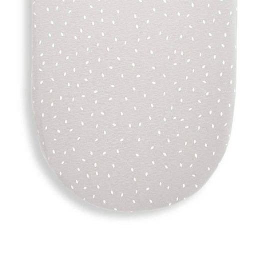 The Little Green Sheep Organic Moses Basket Fitted Sheet - Dove Rice