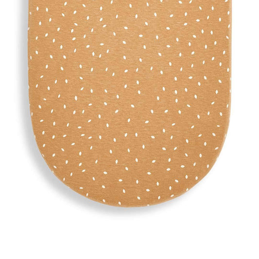 The Little Green Sheep Organic Moses Basket Fitted Sheet - Honey Rice